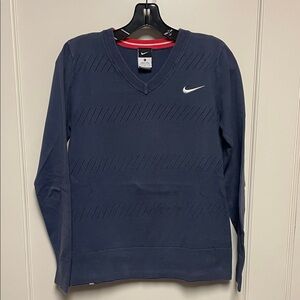 Nike Women’s Steel Blue V-Neck Sweater